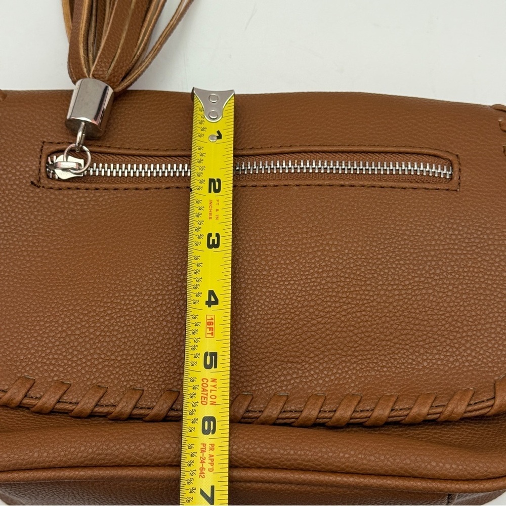 Nine West Tan Crossbody Handbag with Tassel Design - Picture 11 of 14